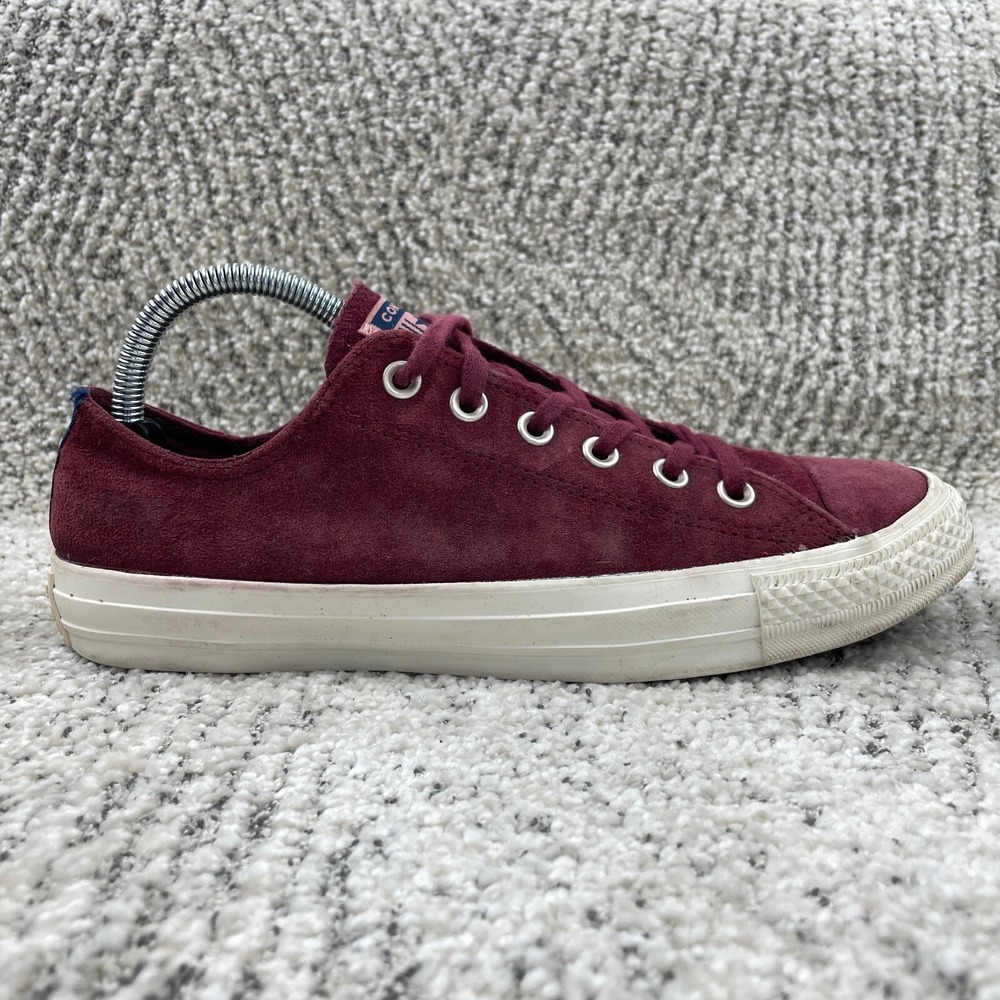 Converse Chuck Taylor Suede Mens Size 8 Burgundy Low Top Womens Size 10 All Star